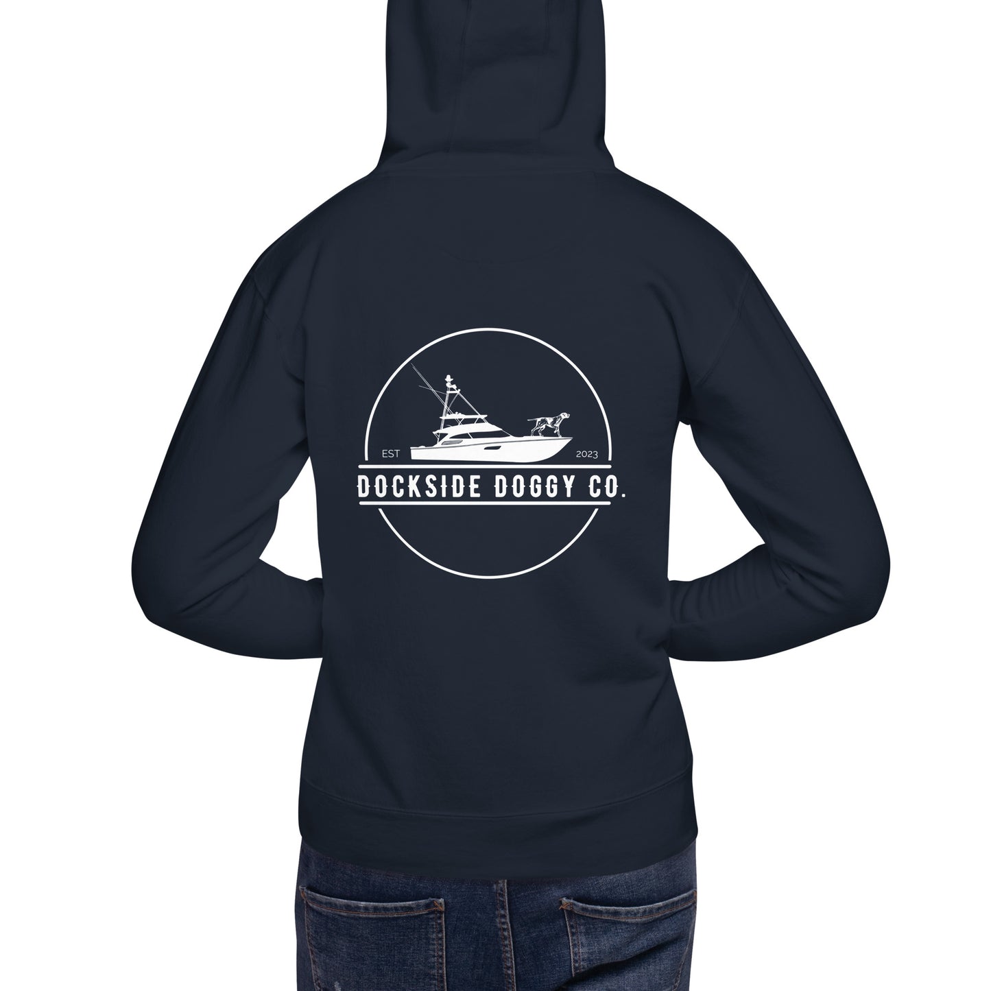 Dockside Doggy Navy Unisex Hoodie